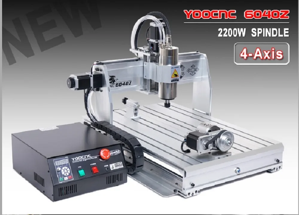 EU Free VAT 4 axis CNC 6040 2200w 2.2KW USB port Mach3 Router / Milling Machine Engraver Engraving 220V/AC | Инструменты
