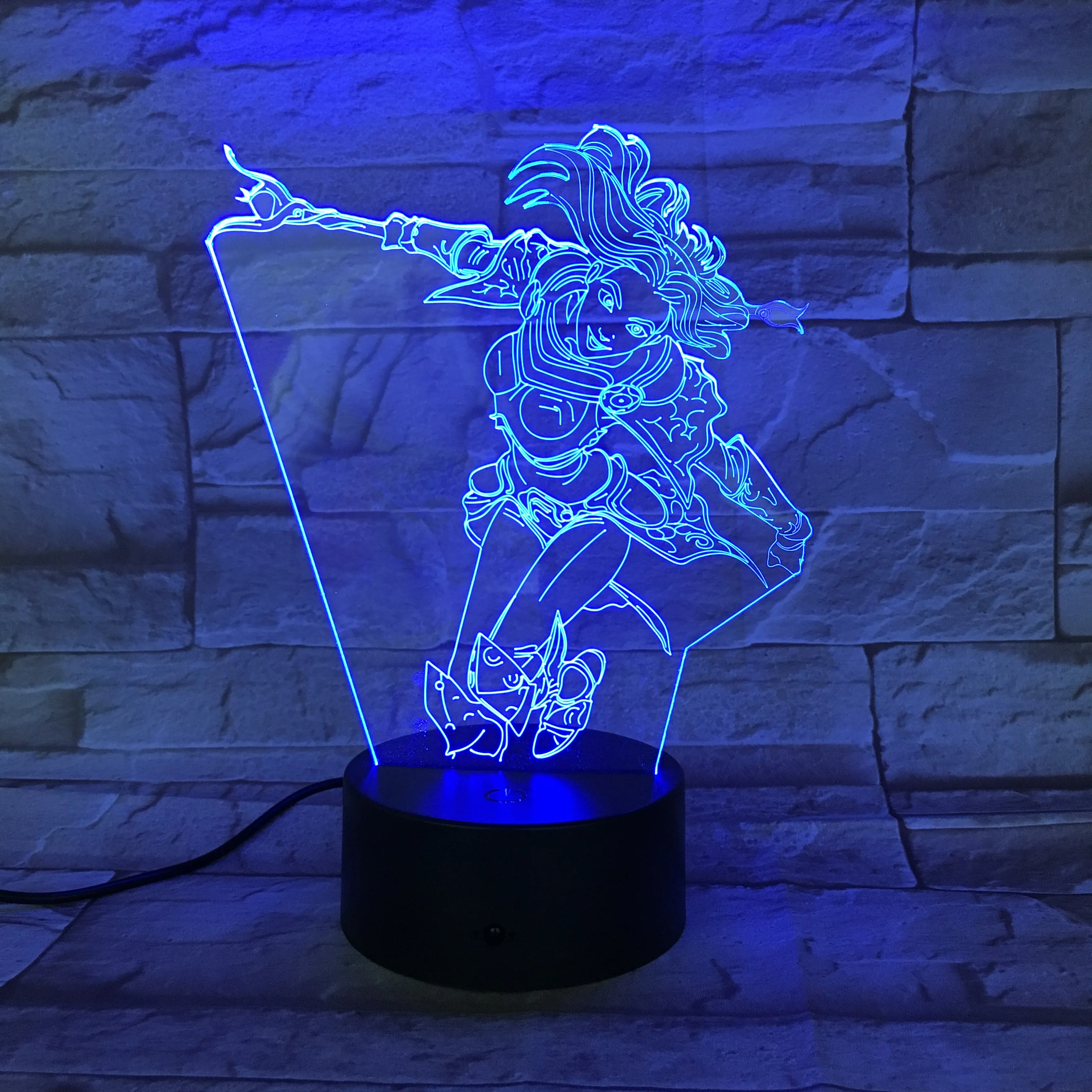 

League of Legends Luxanna Crownguard Led Night Light for Game Room Decor Ideas Color Changing Nightlight LOL Figure 3d Led Lamp