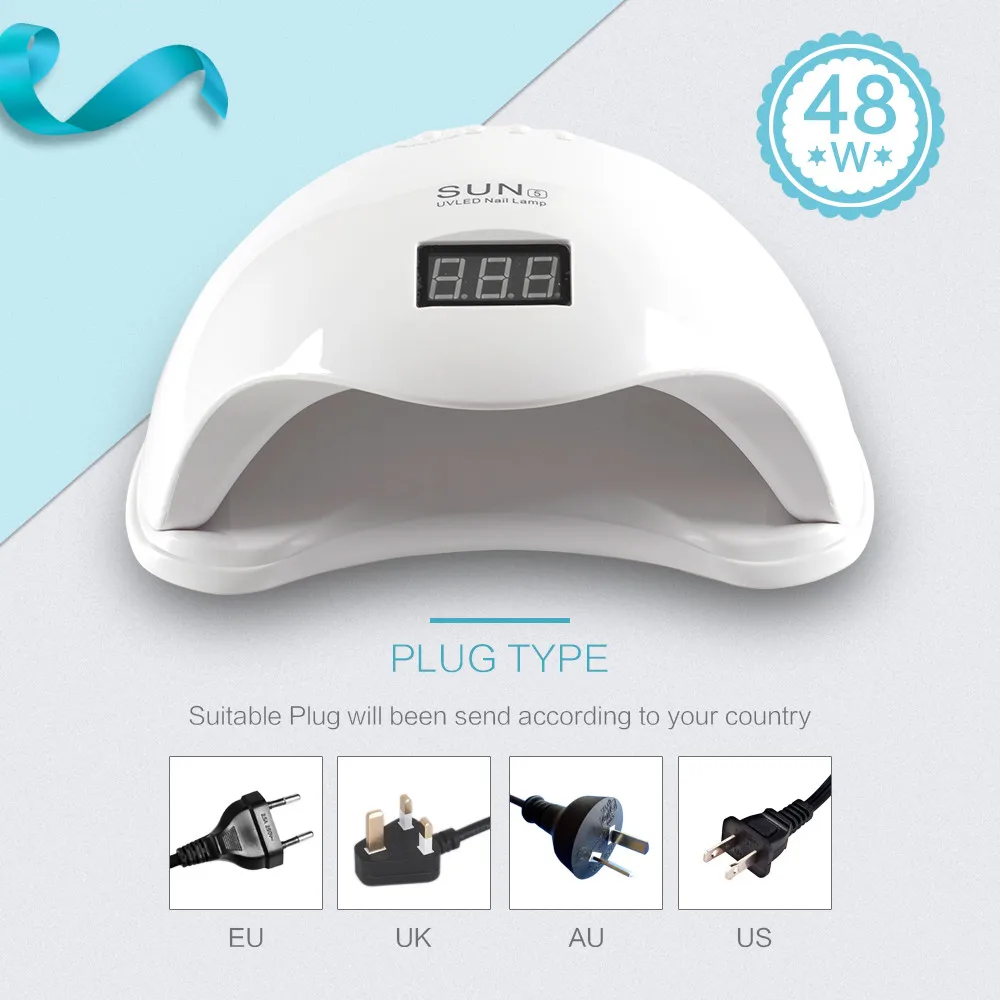 Маникюрный набор с УФ светодиодный лампой 48 Вт 20 цветов гель лаков для ногтей