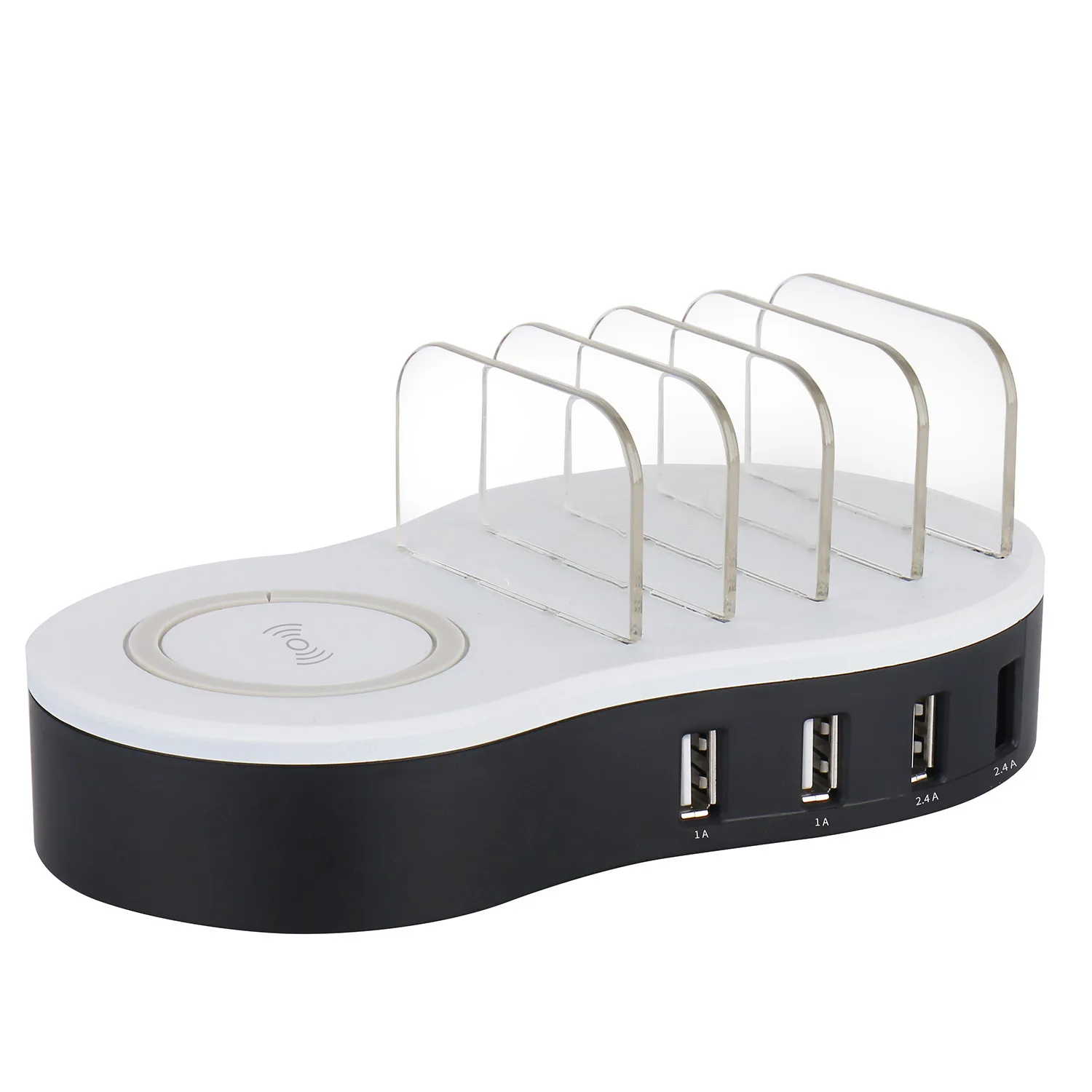 

USB Wireless Charger Multi-USB Port Charging Fast Charging with Phone Stand for iPhone 11 XR Samsung Huawei Mate 30 Mi Adapter