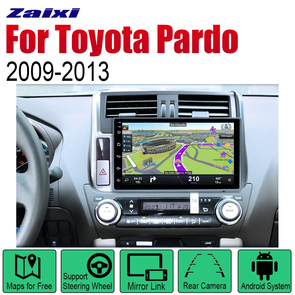 Автомагнитола 2 Din Android для Toyota Pardo LC950 Prado 950 2009 2010 2011 2012 2013 GPS навигация Wifi карта