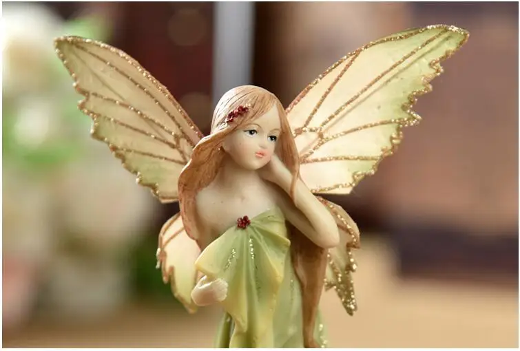 Европейский лес Ангел Смола зеленая кожа домашняя гостиная настольные статуэтки