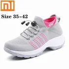 Женские кроссовки для бега Xiaomi, Нескользящие кроссовки для увеличения роста, повседневная обувь 5 цветов, Размеры 35-42