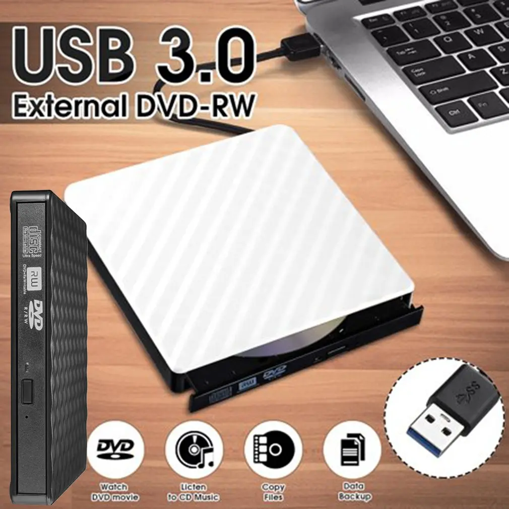 

USB 3.0 External DVD CD Drive Slim Portable External RW Burner Drive For Laptop Notebook For Macbook Pro For Macbook Air