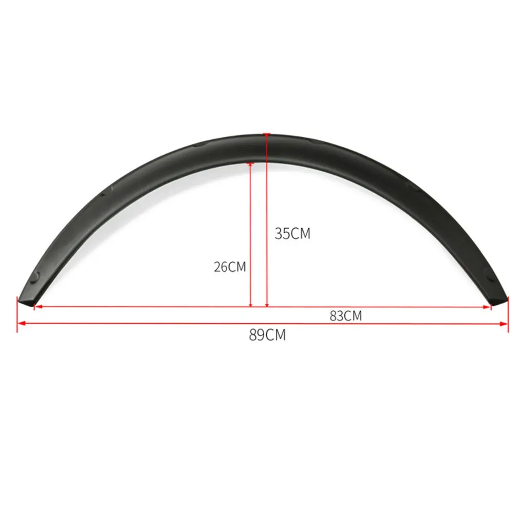 

2Pcs 89x35cm Universal Car Fender Flares Extra Wide Body Wheel Arches Wheel Eyebrow Protector Lip Sticker Trim for Off-road