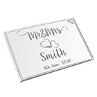 Персонализированная акриловая зеркальная Свадебная Гостевая книга с гравировкой и передней крышкой, свадебная книга с именем жениха и невесты, подарок для вечеринки, Декор