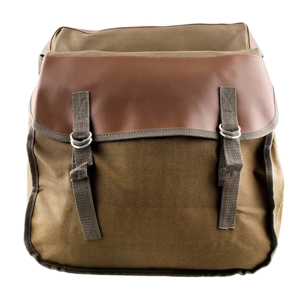 

Travel Saddlebag Double Strapped Flap Canvas Waterproof Motorbike Panniers