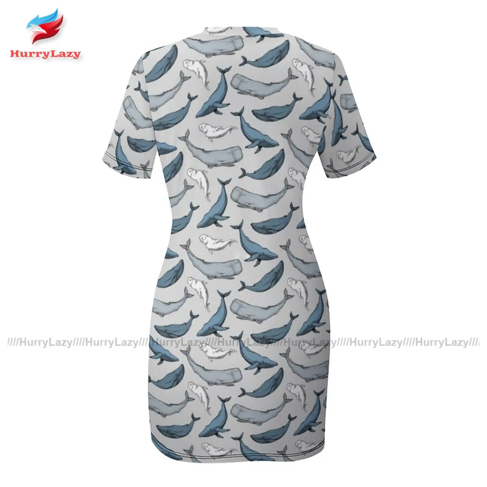 Водное платье с коротким рукавом классическое облегающее из спандекса узорами