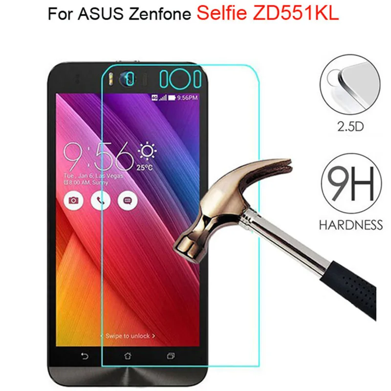 

3Pcs 9H Protective Glass for ASUS ZenFone Selfie zd 551kl ZD551KL Z00UD Safety Screen Protector Glass on Asus selfie zd551 Dual
