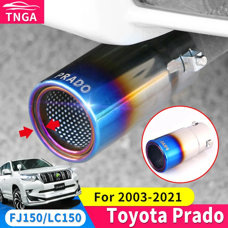 For 2003-2021 Toyota Land Cruiser Prado 150 Lc150 120 Stainless Steel Tailpipe Exhaust Pipe, Exterior Modification Accessories