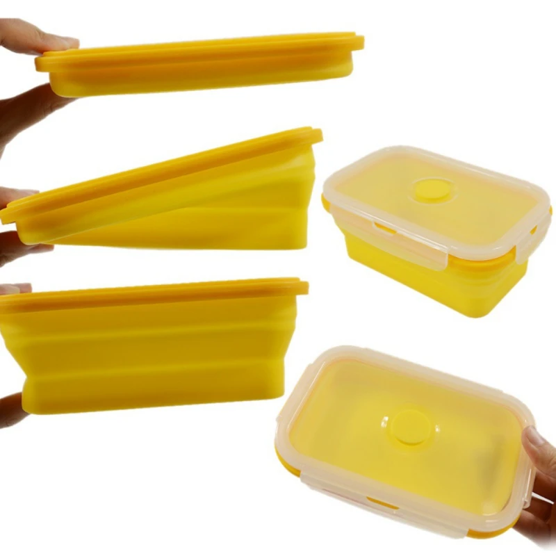 Экологичная силиконовая складная коробка для завтрака новый контейнер
