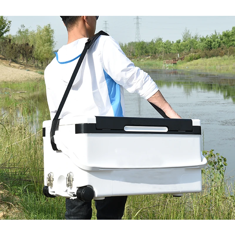

Fishing Box Strap Handle Accessories Shoulder Strap Multifunctional Thickened Pad Buckle Automatic Telescopic Gear Supplies