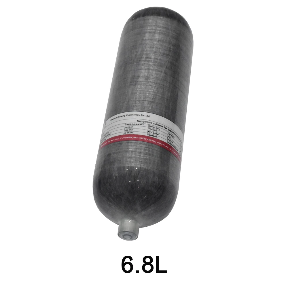 

TUXING 4500PSI 300BAR 30Mpa 6.8L Carbon Fiber Tank PCP Cylinder Diving Tank Paintball Airforce Condor Air Rifle Gun M18*1.5
