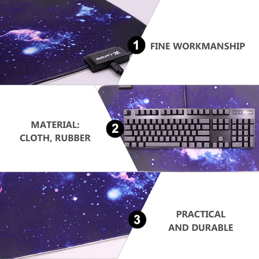 

LED Mat Lighting Mode Adjustable Computer Sky Pattern Gaming Mousepad