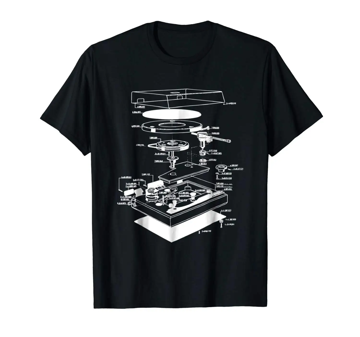 

Turn table shirt - dj shirt - turn table schematic New Design Cotton Male Tee T-shirts