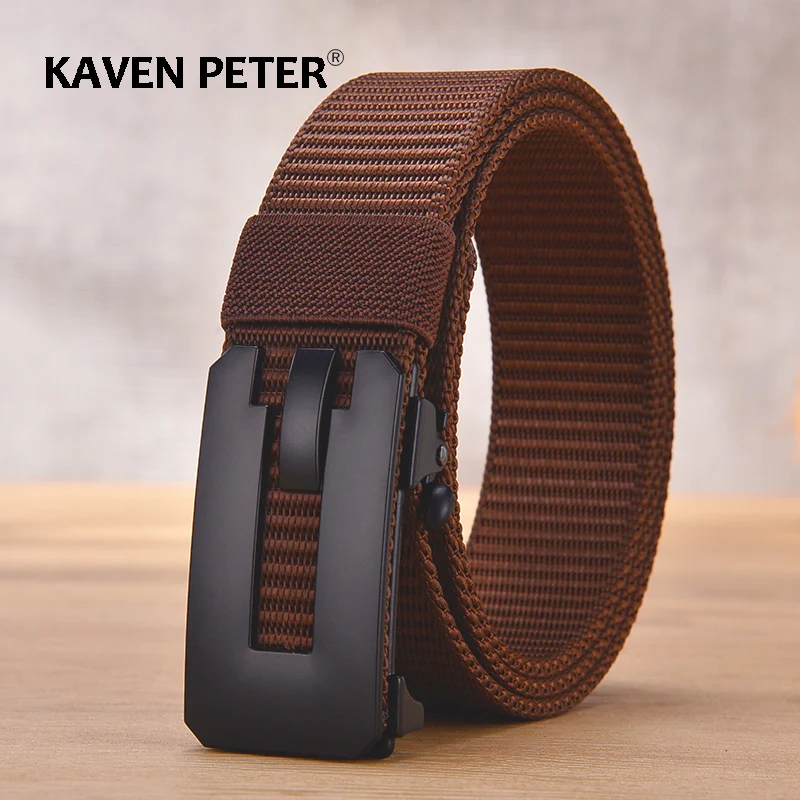 Men's Belt Army Outdoor Sports Luxury Designer Automatic Buckle Male Military Tactical Belts High Quality Nylon Canvas Waistband