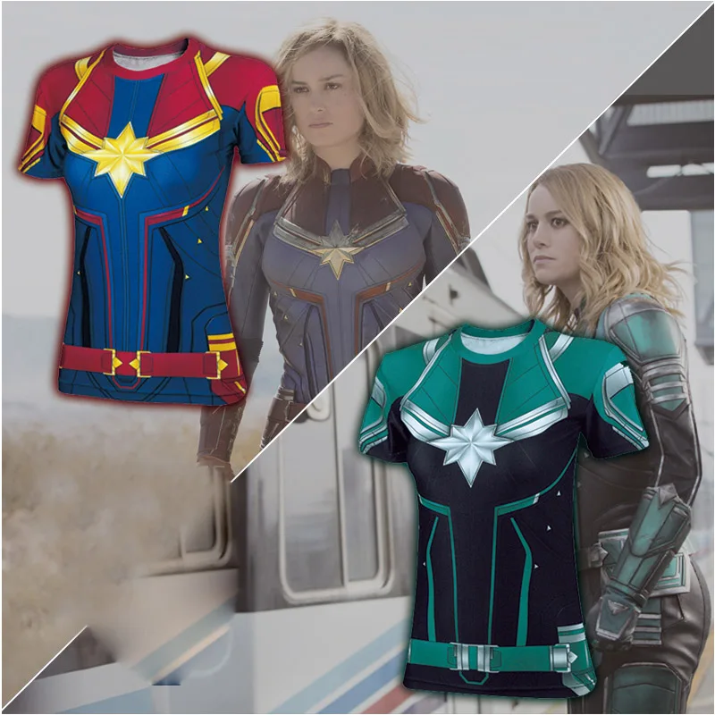 

Movie Captain Carol 3D Tshirt Print Short Sleeve 2019 New Design Tshirt Women T-shirt Boys Cool T shirt Clothes