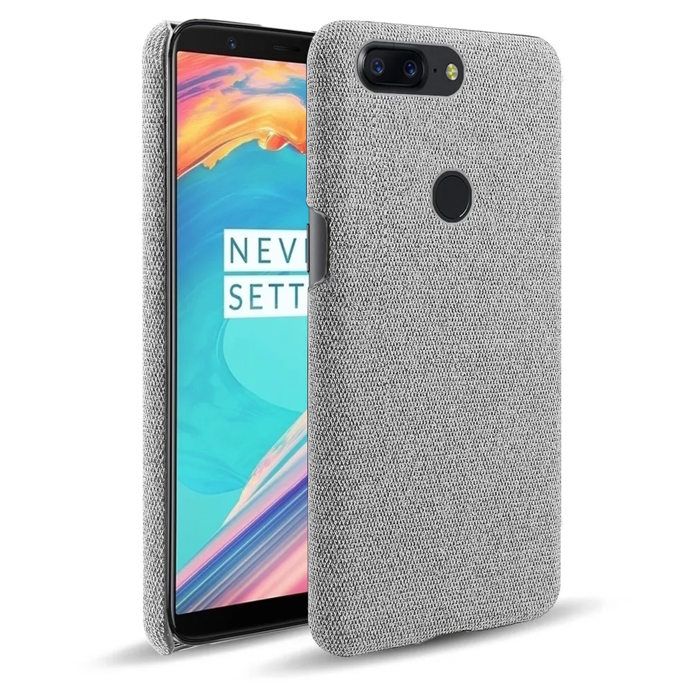 Тканевый чехол s для Oneplus 5 T Чехол тонкий ТКАННАЯ ретро жесткий телефона с