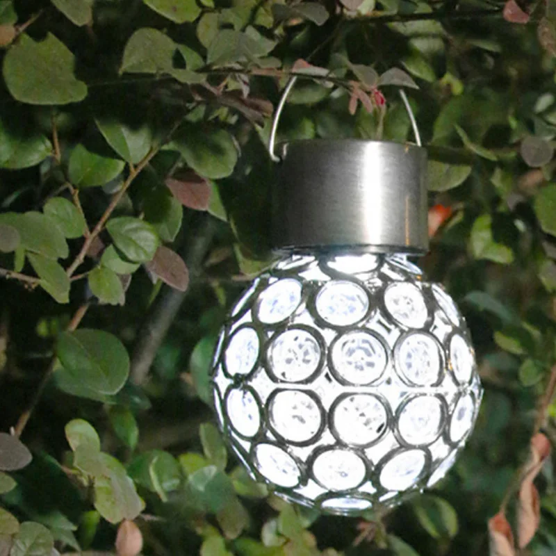 

Solar LED Light Crystal Ball Tree Decoration Lamp Outdoor Landscape Lamp for Garden Street Hanging Chandelier Lights Waterproof