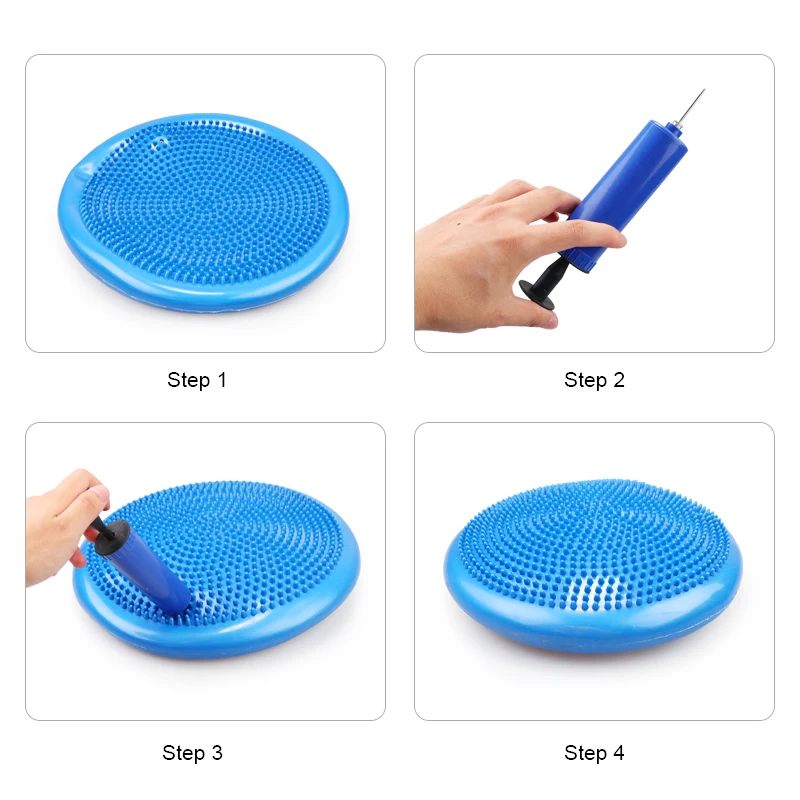 

33x33cm Inflatable Yoga Massage Ball Durable Universal Sports Gym Fitness Yoga Wobble Stability Balance Disc Massage Cushion Mat