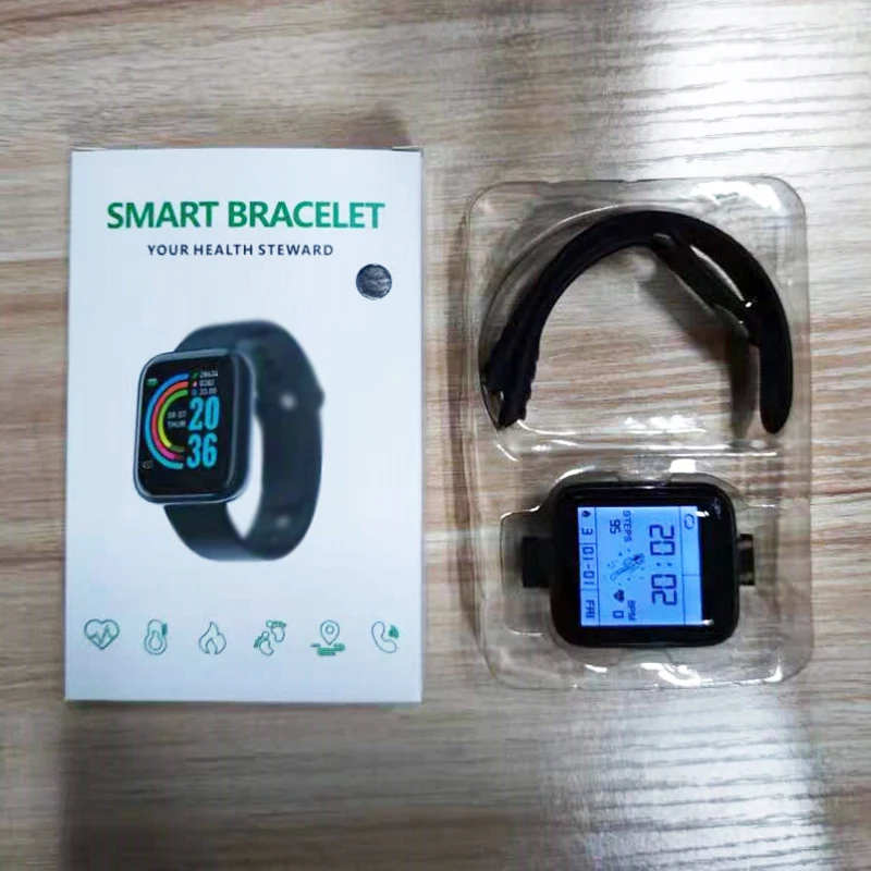 2021 New Y68 D20 Smart Watch Fitness Bracelet Tracker Heart Rate Monitor Pressure Bluetooth Smartwatch For IOS Android PK D13 |