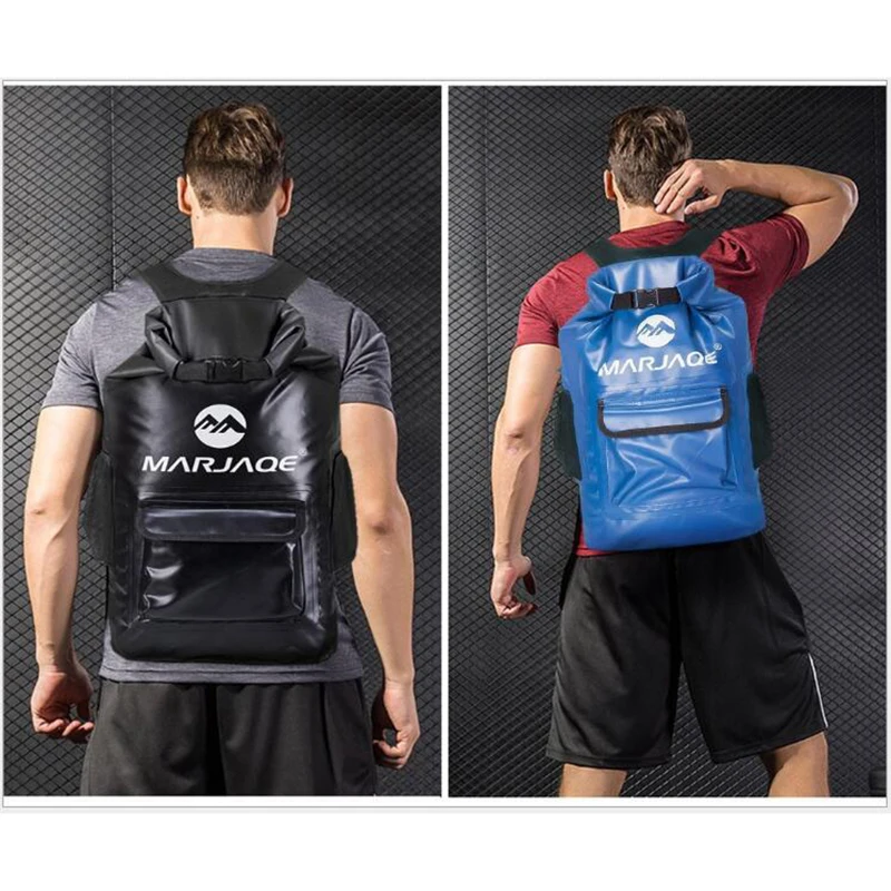 

22L Outdoor Foldable Trekking Bag PVC Waterproof Dry Bag Beach Swimming Bag Rafting River Ocean Backpack