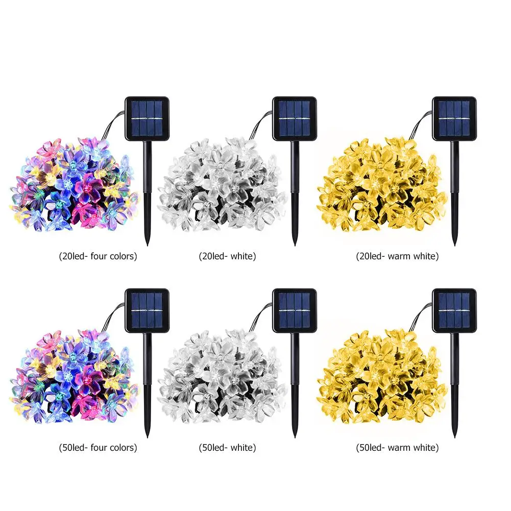 

Outdoor Lighting 20/50 LED Solar Waterproof Cherry Blossom String Lights Holiday Decorative Lamps For Garden Courtyard Lawn