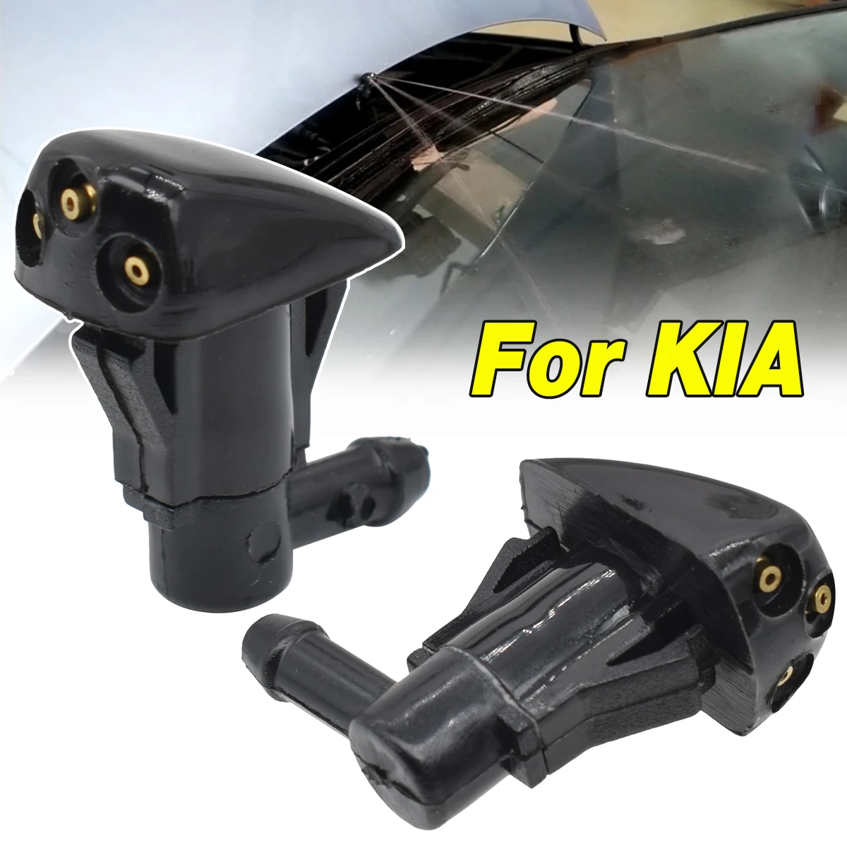 

2Pcs Front Windshield Wiper Washer Jet Nozzle For KIA Sportage MK2 Spectra Spectra5 OE# 986302E100 Wiper Water Spray Accessories