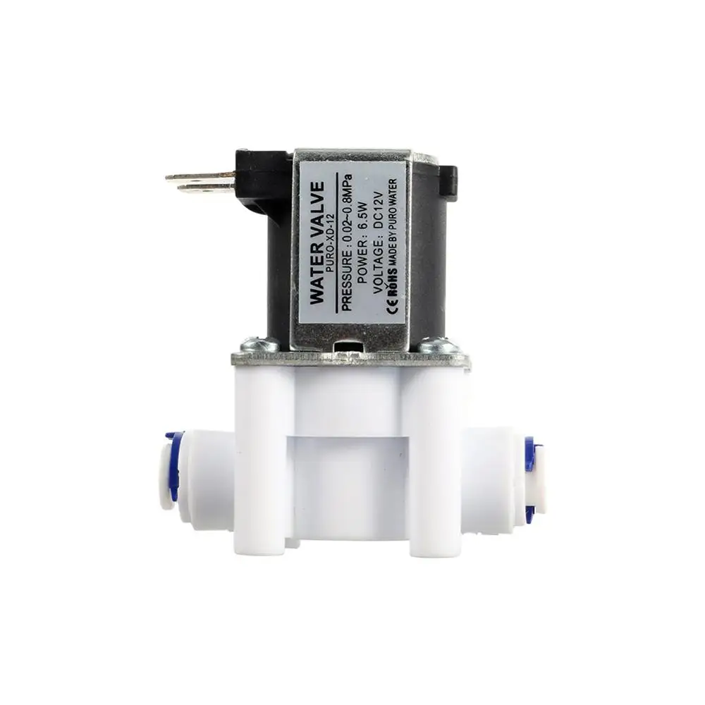 DC12V/24V Water Inlet Flow Switch Water Purifier Valve Normally Closed 1/4" Quick Access Water Electric Solenoid Valve Magnetic images - 6