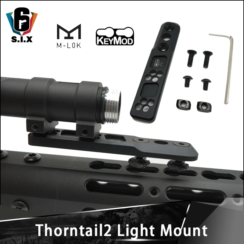 

Aluminum Thorntail2 Inline Light Mount For Mlok Keymod Handguard Rail Tatical Surefir M300 M600 Flashlight Scout Light