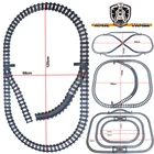 Городские поезда гибкие трассы Раздвоенные прямые изогнутые рельсы Железнодорожные переключатели строительные блоки кирпичи высокотехнологичные креативные технические игрушки