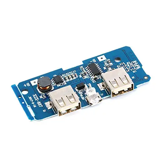 18650 Двойной Micro USB 3 7 в до 5 В 2A повышающий Мобильный Внешний аккумулятор DIY зарядное