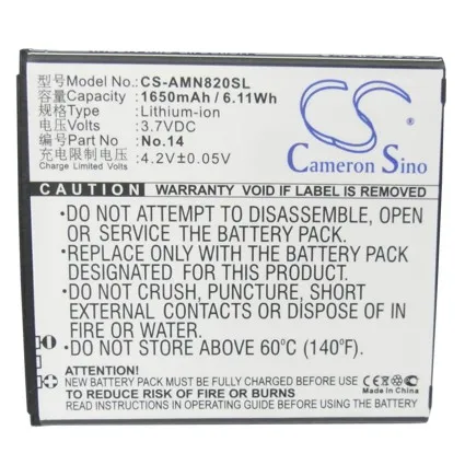 

cameron sino battery for AMOI N818, N820, N821, N828, N828T, N850No.14
