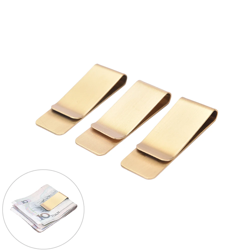 1Pcs Gold Silver Stainless Steel Metal Money Clip Wallet for Men  Simple Dollar Cash Clamp Holder