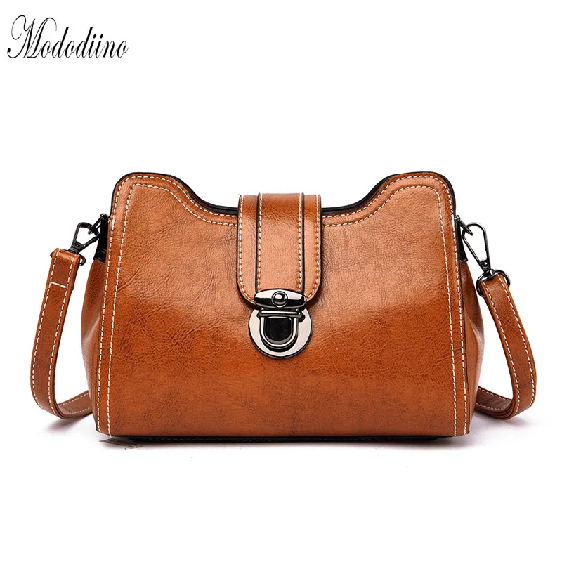 Новая Элегантная сумка на плечо Mododiino женская сумки через из масляной вощеной