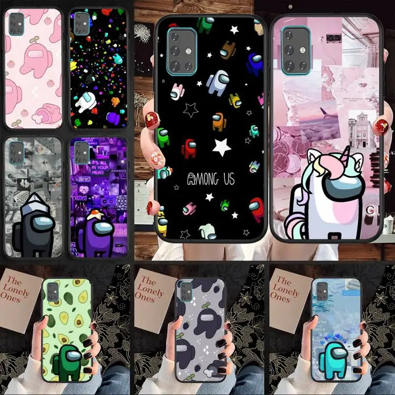 

Among Us-Game Phone Case for Samsung A11 A12 A71 A80 M10 M20 M21 M30 M31 M31S 5G cover Funda