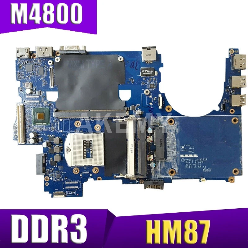 

Akemy VAQ10 LA-9772P CN-0C3V2K 0C3V2K для Dell Precision M4800 Материнская плата ноутбука HM87 PGA947 DDR3L с слот GPU