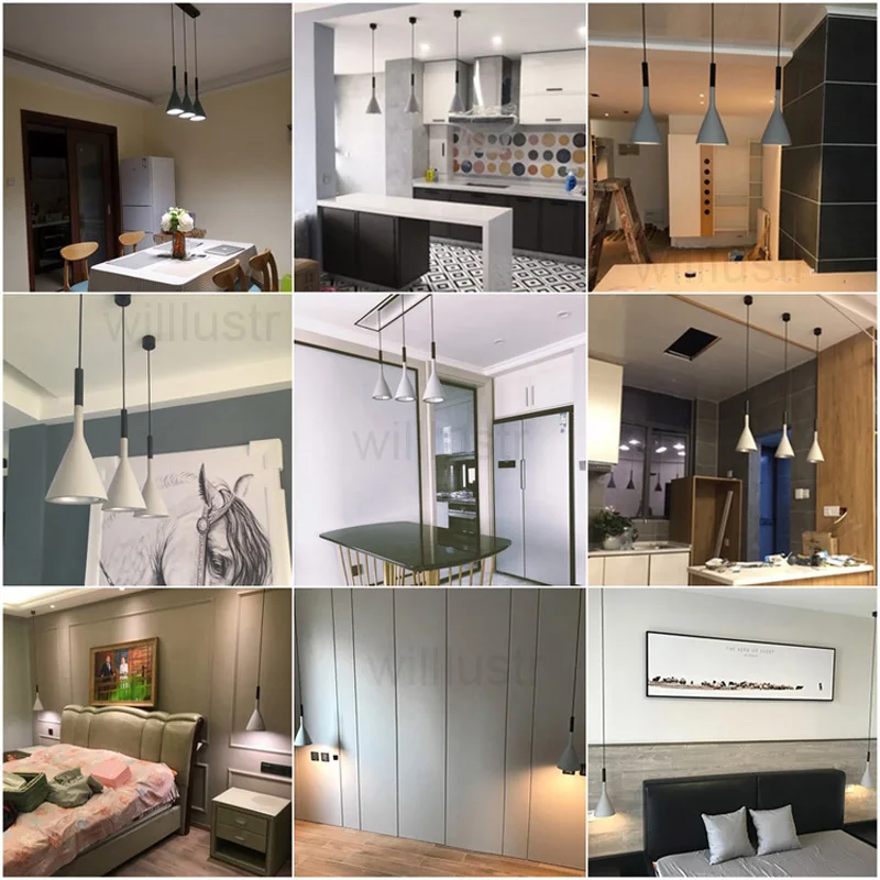 

handmade cement Pendant Lamp Modern Concrete light Restaurant Hotel Kitchen Dinning Room Bedside Sofa side Gray Red Coffee Blue