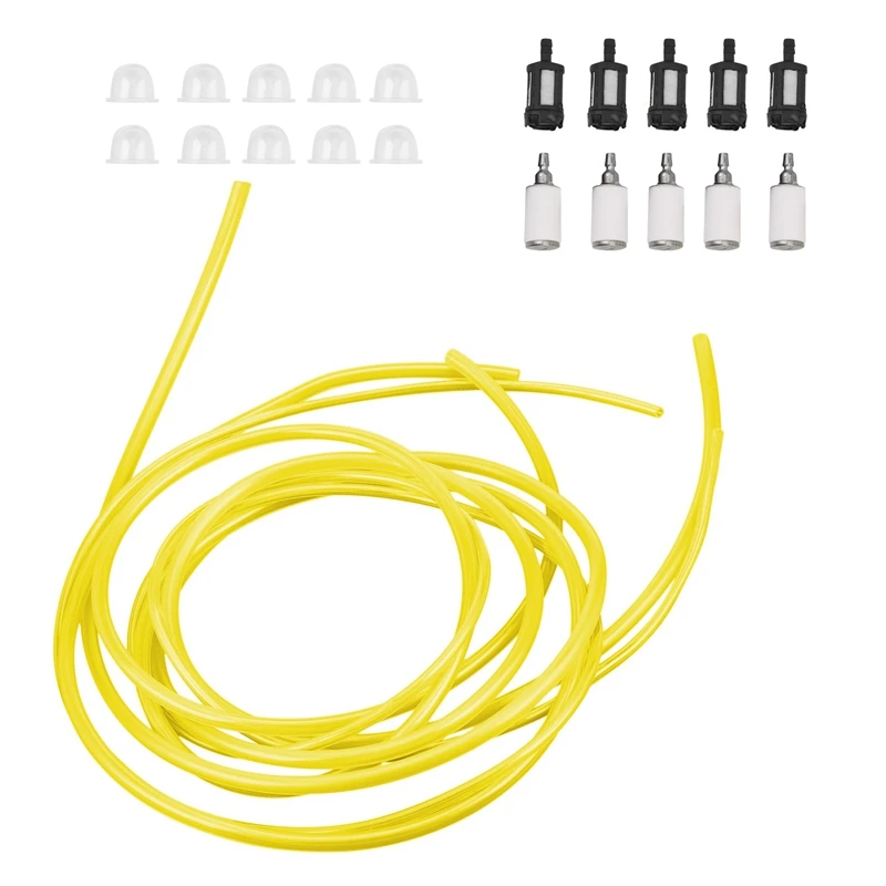 

4 Feet 3/32X3/16+1/8X3/16+0.08X0.14 Inch Fuel Hose Line Filter Bulb For Poulan Craftman Gas Chainsaw String Trimmer Leaf Blower