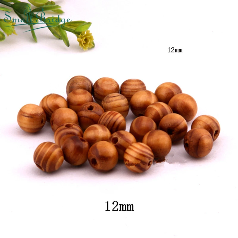 Круглые бусины из натуральной сосны 8/10/12 мм |