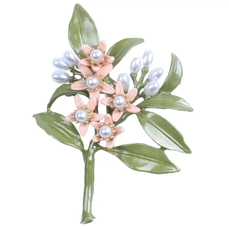 Новый дизайн Винтажная брошь ювелирные изделия оранжевый цветок броши в виде