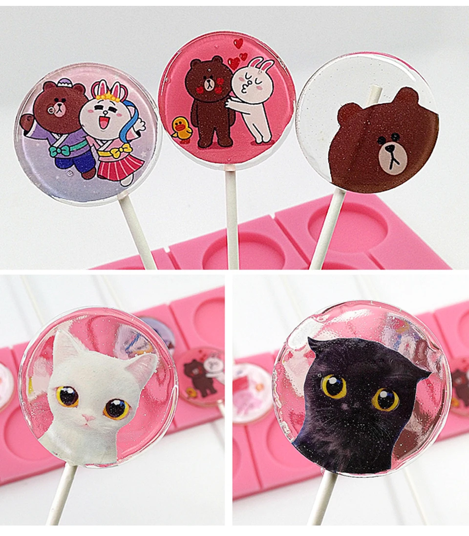 SJ силиконовая форма для леденцов форма конфеты формы шоколада 12 Круглый леденец торт сахарная глазурь 3D ремесло украшения торта инструмент выпечки