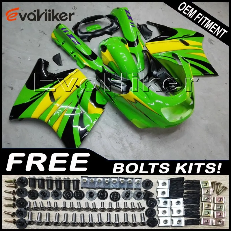 

Custom motorcycle fairing for ZX-11 ZZ-R1100 1993-2001 ABS motor panels Body Kit green+gifts