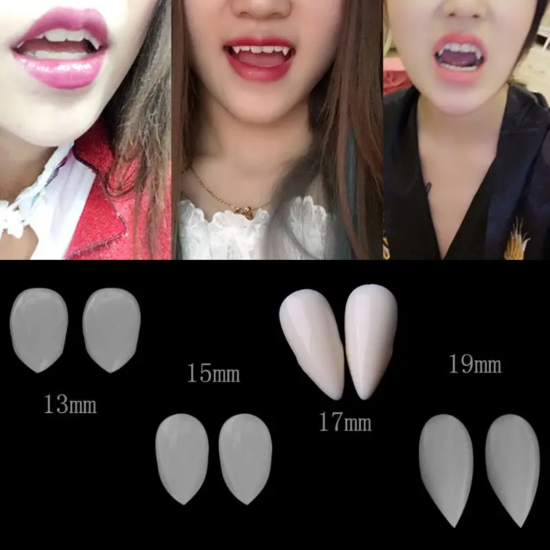 

2 шт. Косплэй Хэллоуин зубных протезов зомби привидение-дьявол оборотень зубы упакованный подарок Опора Костюм вечерние Зубы вампира детск...