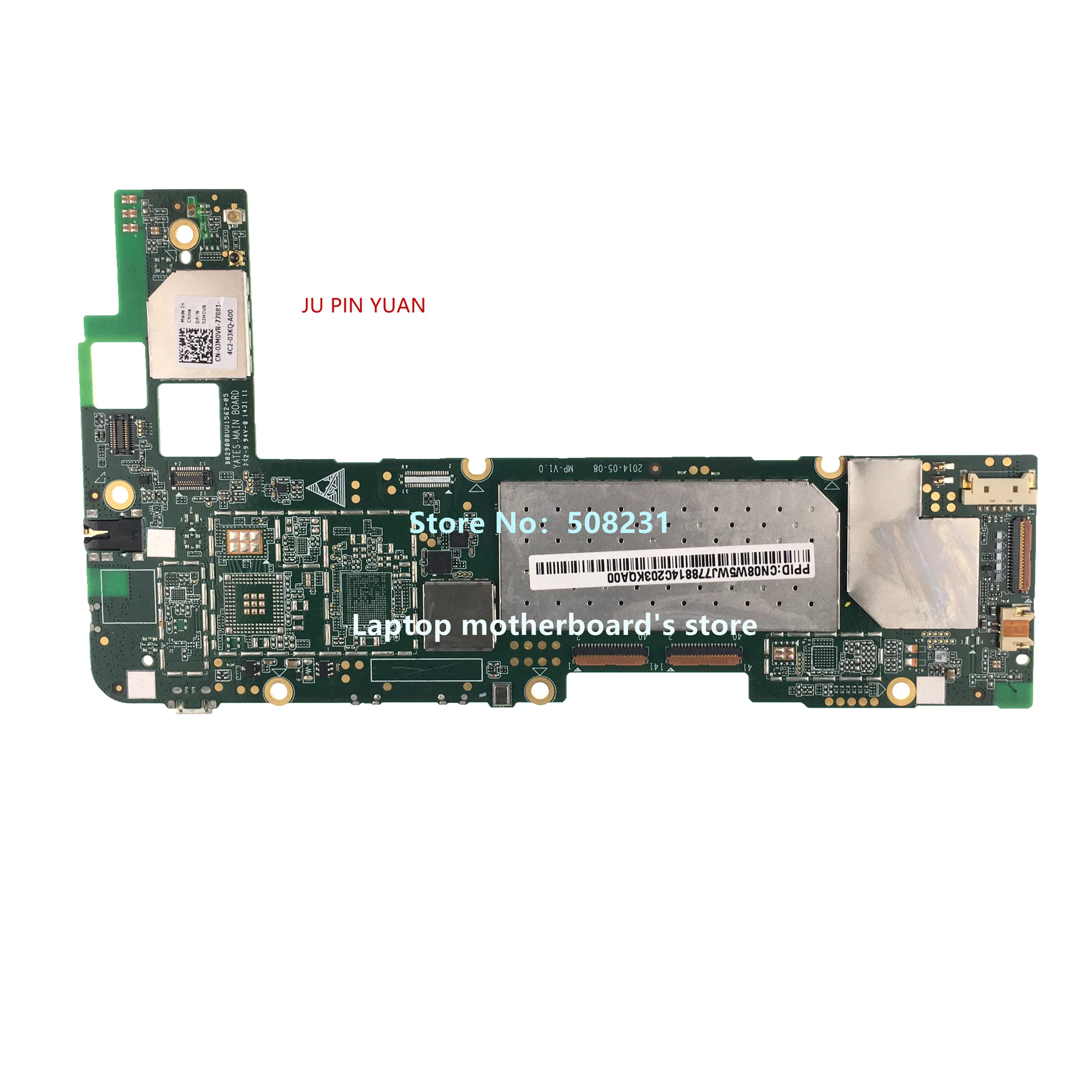 para Dell Venue T02d003 3840 Tablet 16gb Motherboard Cn0jm0vr Jm0vr 0jm0vr778814c2-03kq-a00 100% Completo Testado Placa-mãe para notebook