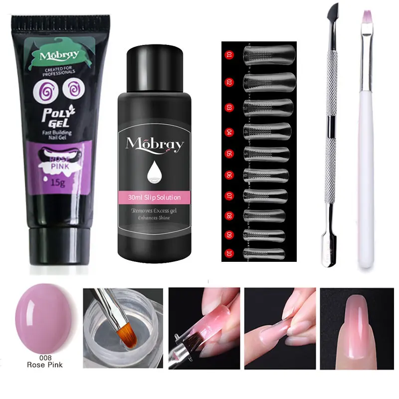 Полуперманентный УФ лак Beateal набор полигелей для наращивания ногтей 9 цветов