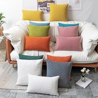 nordic simple solid color dutch velvet geometric texture sofa cushion cover without filling single size 1 price