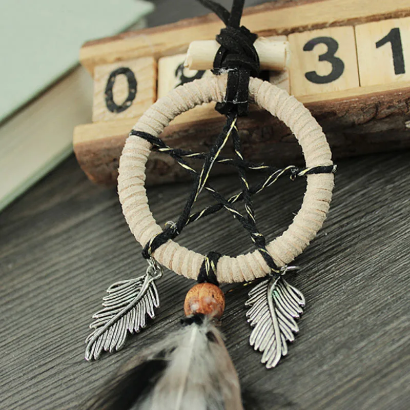 Подвеска с кулоном в виде пера Индиана Креативные украшения для автомобиля