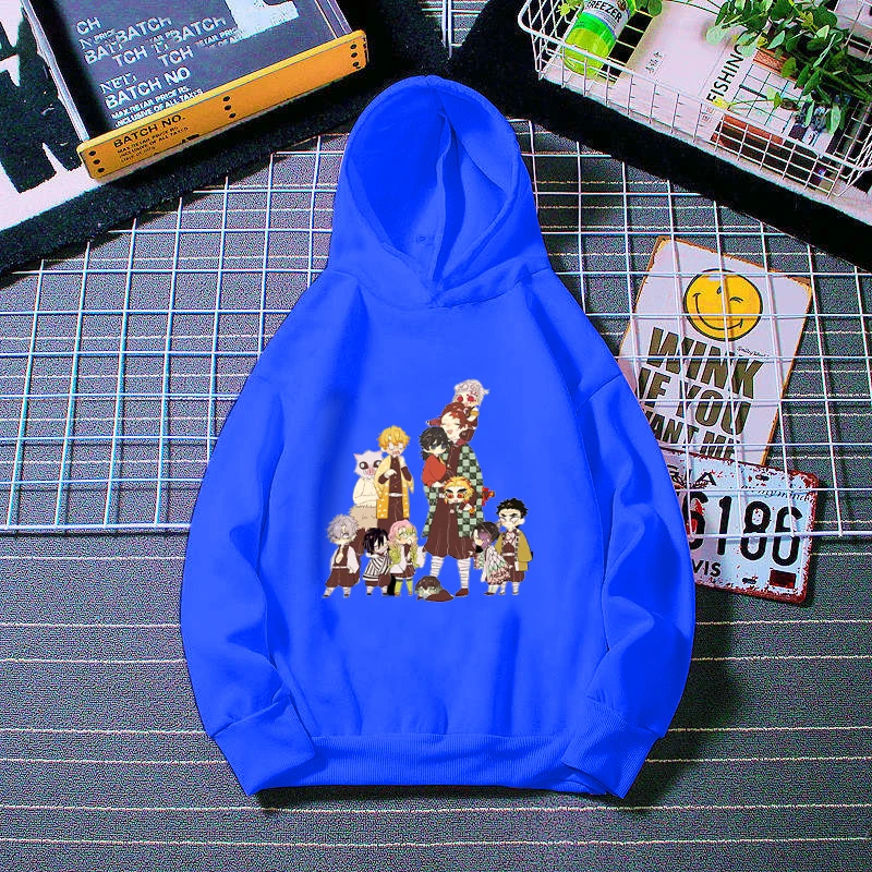 

2021 New Kids Childs Hoodie Japanese Harajuku Anime Demon Hunter Children's Hoodie Boys Girls Babies and Kids Top Long Sleeve