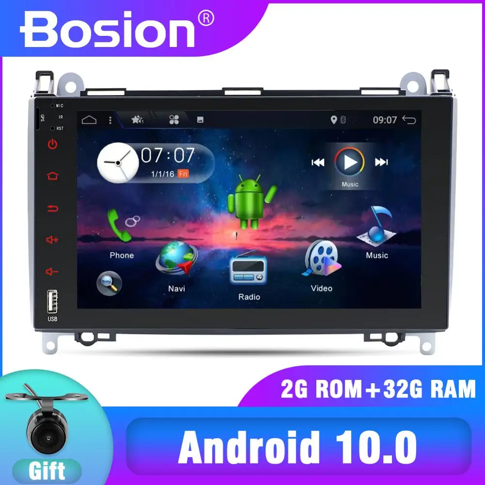 Автомобильный мультимедийный плеер 2 din Android 10 0 для Mercedes Benz B Class W245 A W169 Viano Vito W639